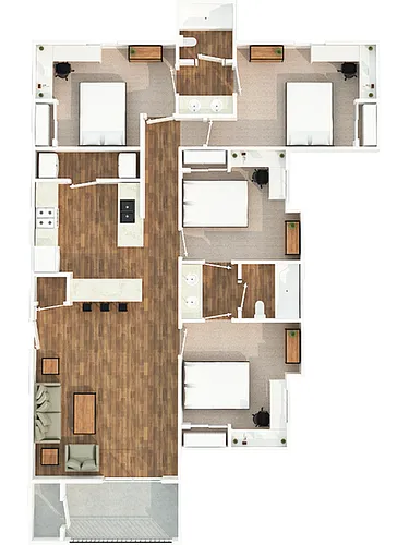 Floor plan 4X2