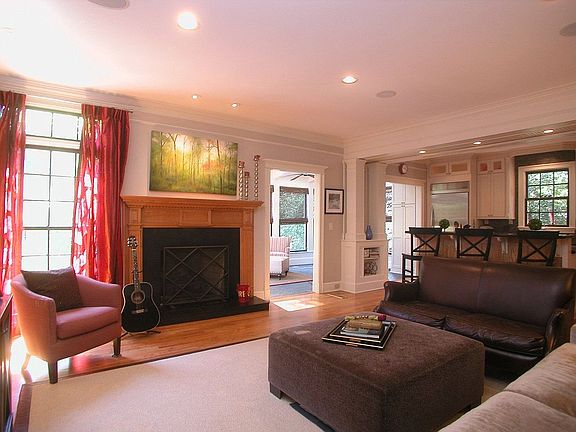 living room to kitchen/sunroom