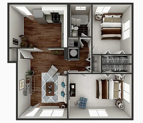 Floor plan 2x1 Renovated