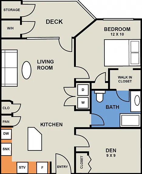 The Euclid 1 Bedroom/Den The Euclid 1 Bedroom/Den
