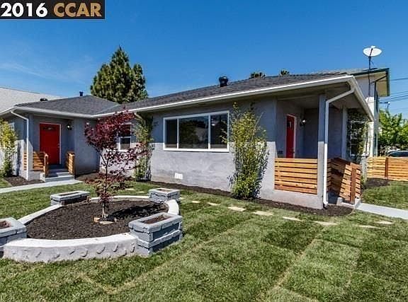Professionally landscaped yard