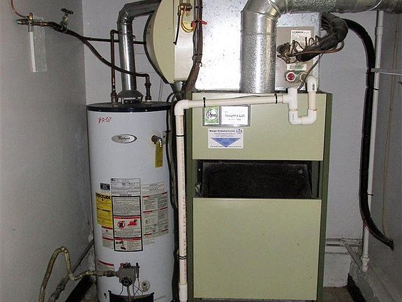 Gas Hot Air Furnace, Gas Water Heater, Central Air Conditioning.