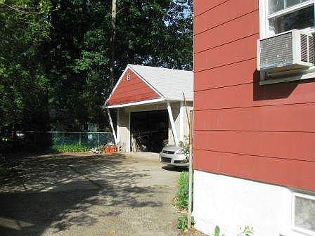 rear yard and garage