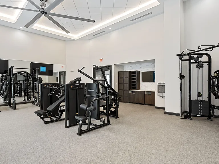 Fitness center with yoga studio