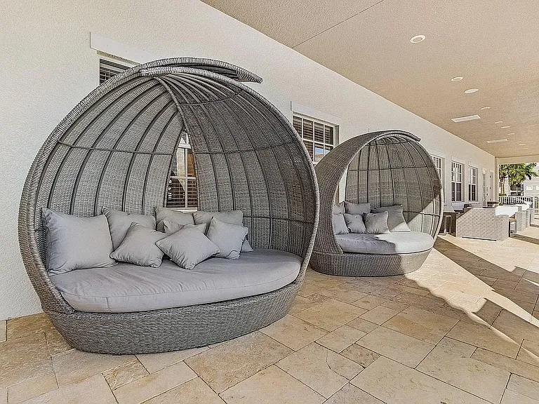 Relax by the pool in one of our cabanas