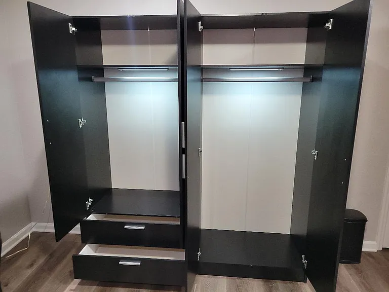 Inside armoire