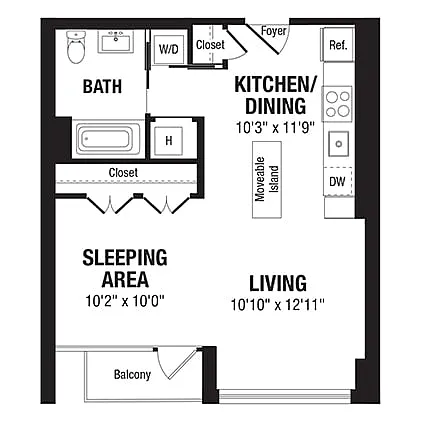 Floor plan Studio-S2