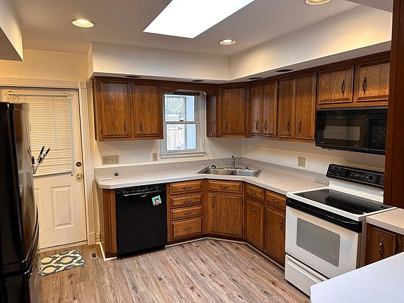 Kitchen with skylight