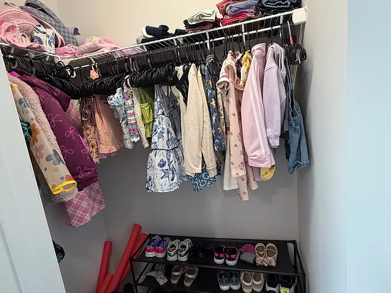 Walk-in closet for bedroom number one