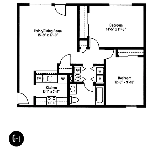 Floor plan Two Bedroom