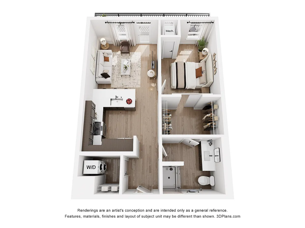 Floor plan 1 Bedroom C3