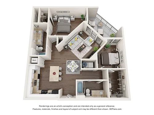 Floor plan Unit B_FHA