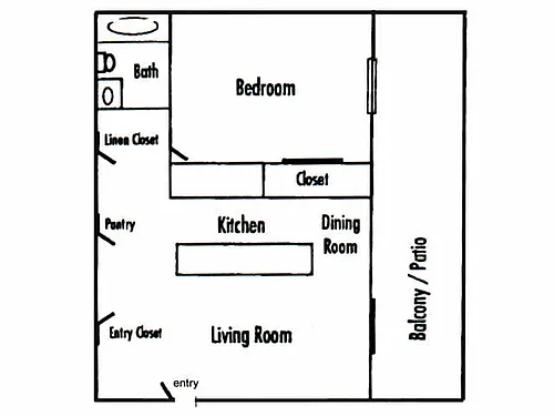 Floor plan One Bedroom Floorplan