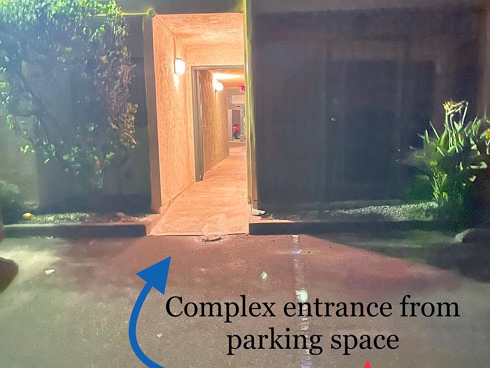 Back DoorCondo entrance from parking space