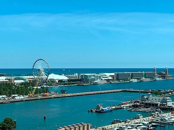 Views of Navy Pier and Lake Michigan