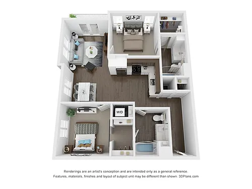 Floor plan B2 2X2
