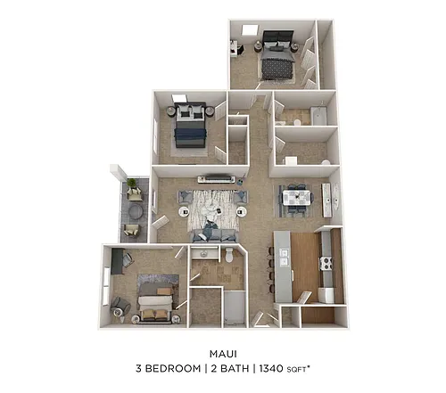 Floor plan Three Bedroom