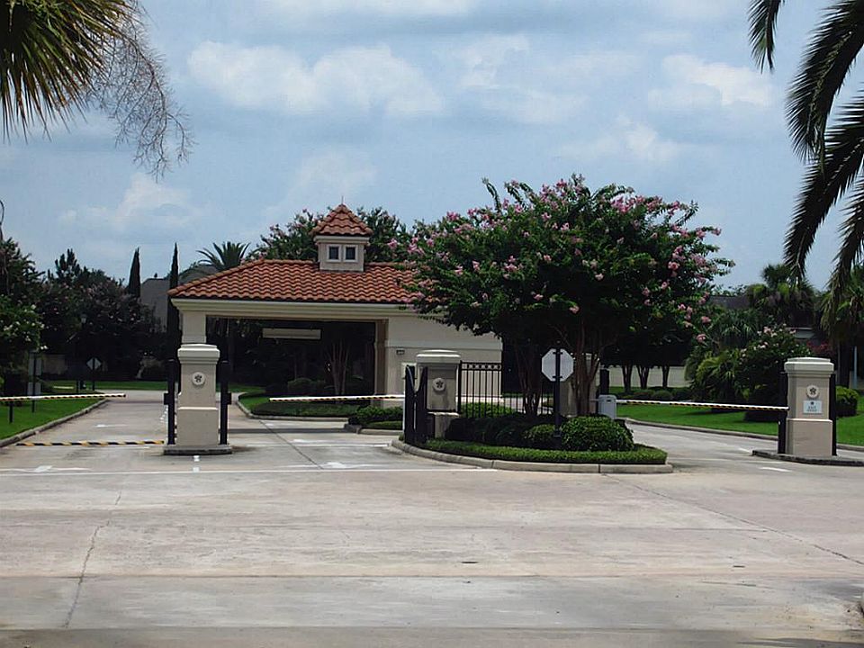 Gated community entrance.