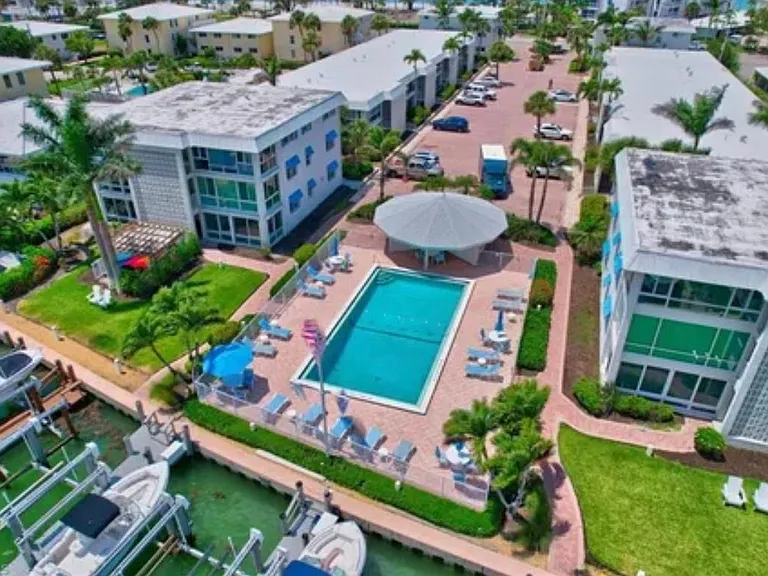 Heated bayfront pool to enjoy.