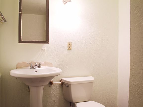Bathroom - New pedestal sink and toilet