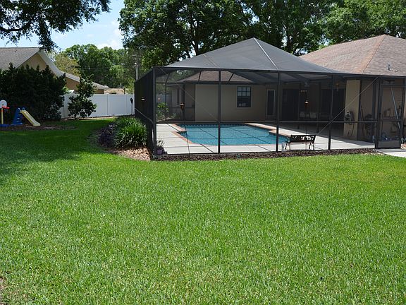fenced backyard