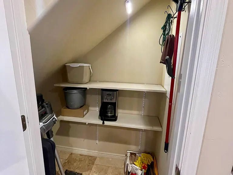 Under stairway storage