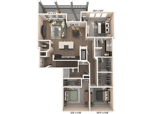 Floor plan C2-1607