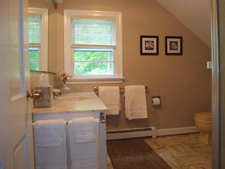 Upstairs bath with shower
