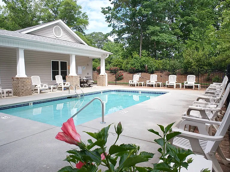 Beautiful swimming pool on property