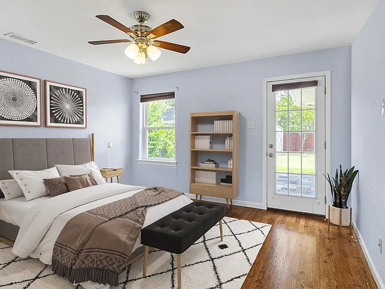 Bedroom 1. This image shows a virtually furnished space. Bedrooms come unfurnished.