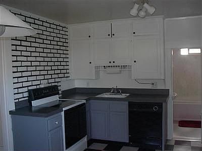 dishwasher, flat top stove,