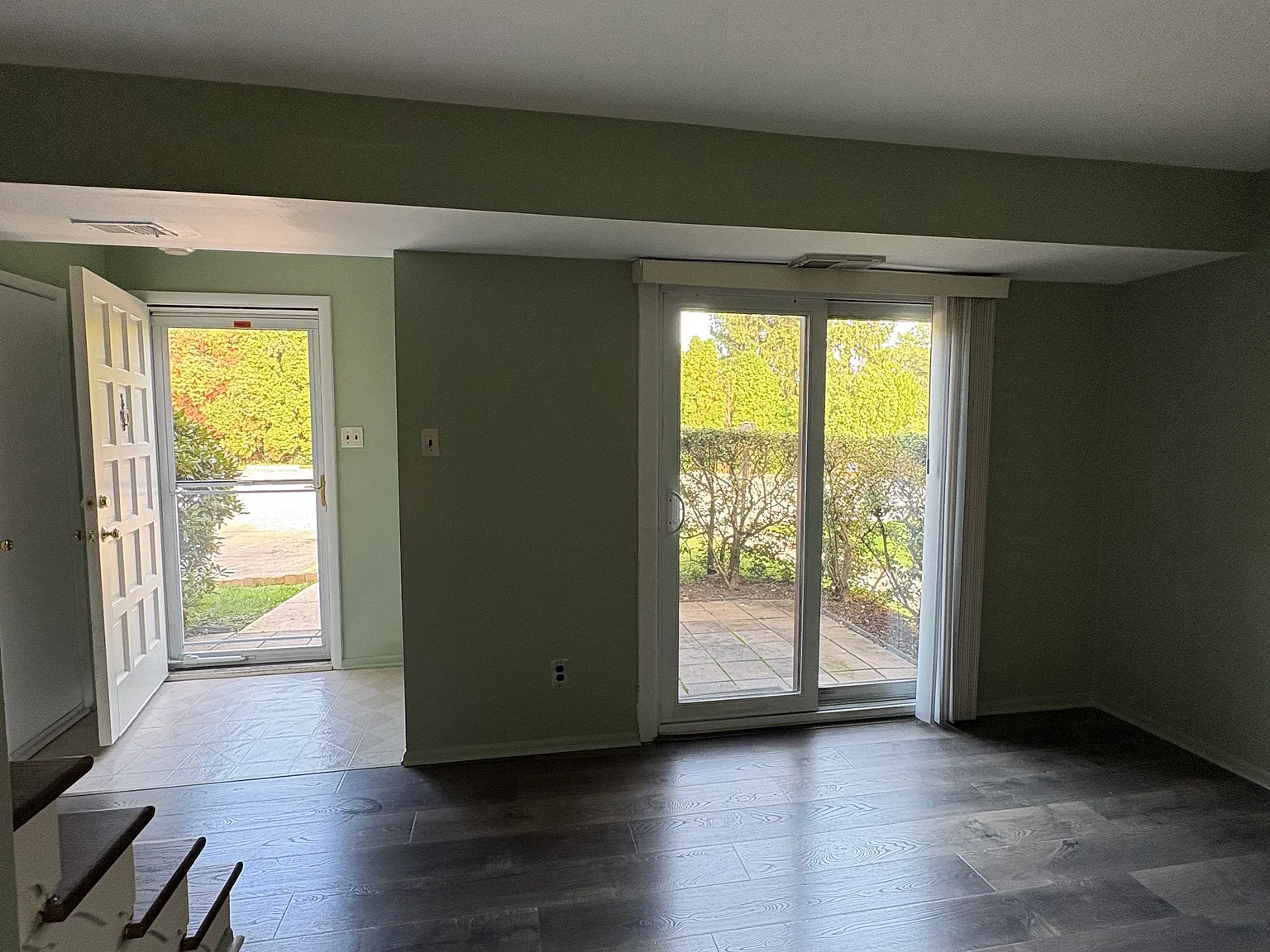 1st Floor Living Room - Sliding Doors to Outside Area