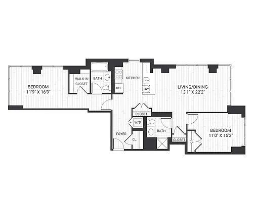 Floor plan B401 B8