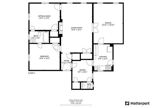 Floor plan Two Bedroom