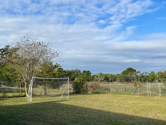 Large fenced backyard
