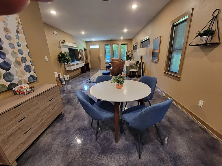 A view from the kitchen out towards the living area!