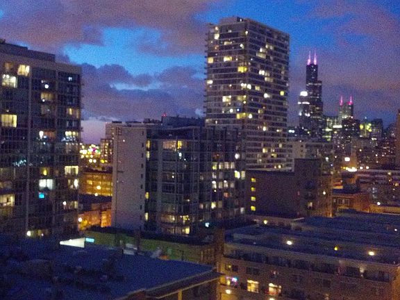 View downtown off balcony