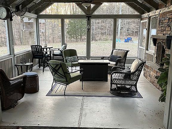 Screened back porch