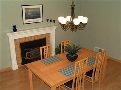Dining Room with fireplace