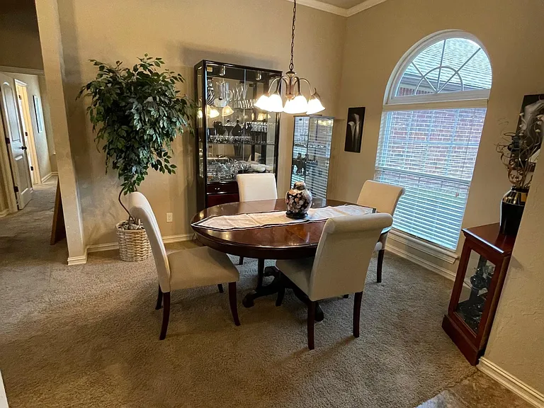 Spacious formal dining area.