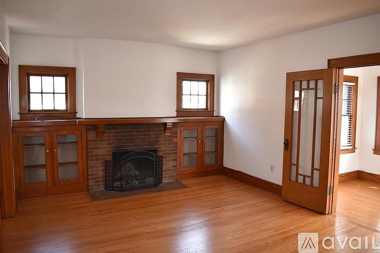 Living room and fireplace