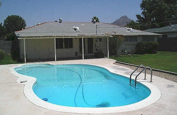 Large pool with Squaw Peak views in backyard