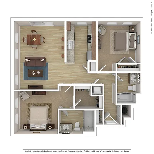 Floor plan Opus 2 Bedroom B6