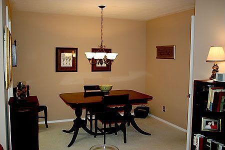 Separate dining room adjacent to kitchen