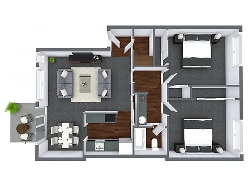 Floor plan Two Bedroom - F Plan