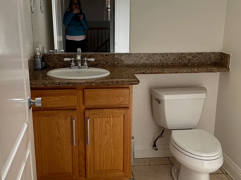 1/2 Bathroom up stairs for guest