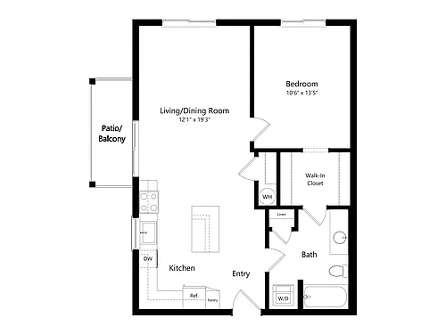 Floor plan 1 Bed A4