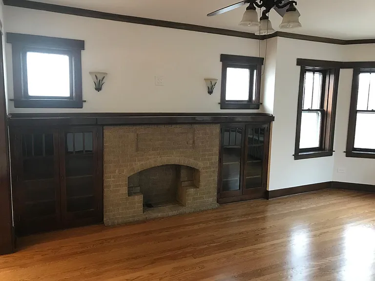 Faux Fireplace & Mantel with Cabinets