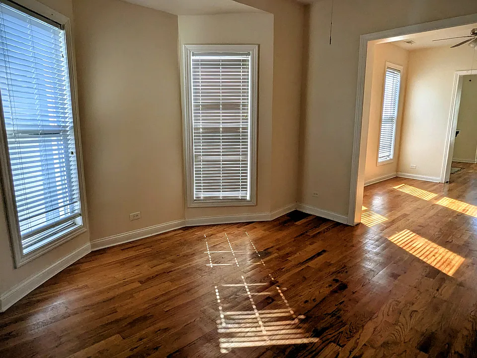 Spacious living and dining room area.