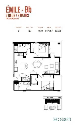 Floor plan 2 Bedroom-with or without den